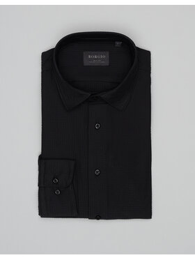 Borgio Borgio Koszula Atella_00674 Czarny Slim Fit