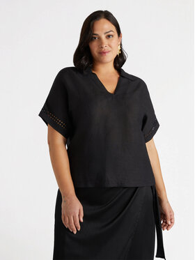 Fiorella Rubino Fiorella Rubino Bluzka 2779T002277N033 Czarny Boxy Fit