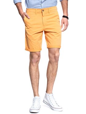 Wrangler Wrangler Szorty materiałowe CHINO SHORT Żółty Regular Fit