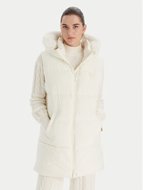 Guess Guess Športová vesta W5BL81 W3282 Biela Regular Fit