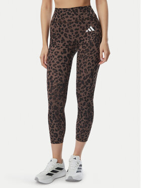 adidas adidas Legíny Optime Essentials 3-Stripes KZ2520 Hnedá Slim Fit