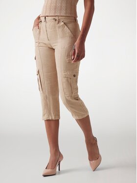 Guess Guess Spodnie materiałowe 172927 Beżowy Slim Fit