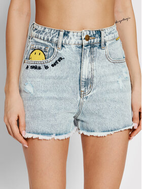 Desigual Desigual Дънкови шорти SMILEY Cat Smiley 22SWDD48 Син Regular Fit