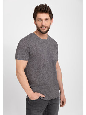 Volcano Volcano T-Shirt T-MEIL Szary Regular Fit
