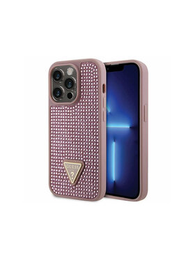 Guess Guess Etui na telefon Rhinestone Triangle Różowy