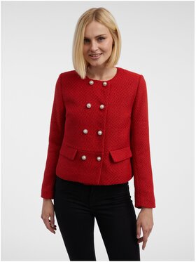 Orsay Orsay Marynarka 491040318000__40 Czerwony Regular Fit