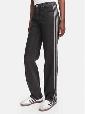 adidas adidas Джинси Firebird KQ6488 Чорний Regular Fit