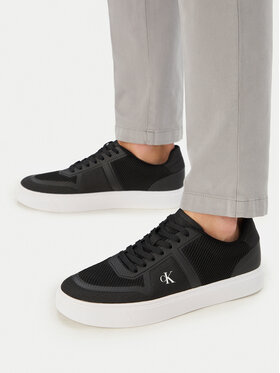 Calvin Klein Calvin Klein Sneakersy Claccic Cups Laceup Knit HM0HM02130 Černá
