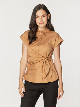 Willsoor Willsoor Koszula 61360 Brązowy Regular Fit