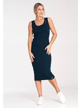 FIGL FIGL Sukienka codzienna M1053 Granatowy Fitted Fit