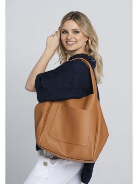 Look Made With Love Look Made With Love Zestaw torebka i portfel Nairobi Look 570 brązowa Brązowy