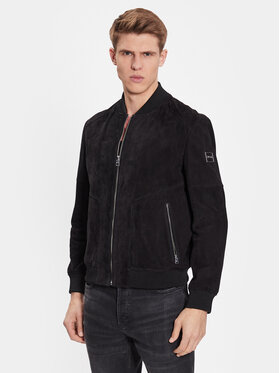 Hugo Hugo Veste en cuir 50486354 Noir Regular Fit