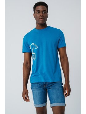Mustang Mustang T-Shirt Style Austin Niebieski Regular Fit