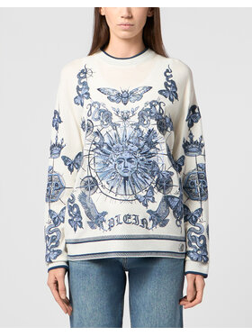PHILIPP PLEIN PHILIPP PLEIN Sveter 29773 Svetlo modrá Regular Fit
