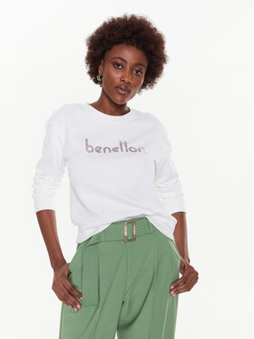 United Colors Of Benetton United Colors Of Benetton Sweatshirt 3J68D103O Blanc Regular Fit