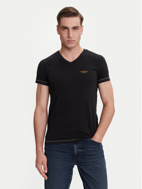 Aeronautica Militare Aeronautica Militare Футболка AM1UTI004 Чорний Regular Fit