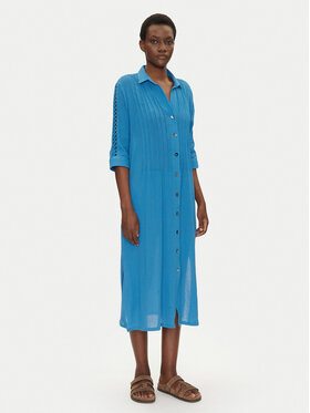 Iconique Iconique Hemdkleid IC25-111 Blau Regular Fit