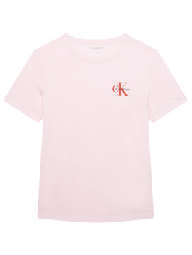 Calvin Klein Jeans Calvin Klein Jeans T-Shirt Chest Monologo IU0IU00719 Różowy Regular Fit