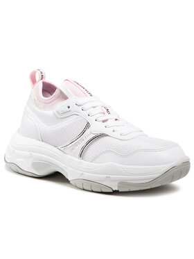 Calvin Klein Jeans Calvin Klein Jeans Sneakers Chunky Sole Sock Laceup Pu-Ny YW0YW00090 Bianco