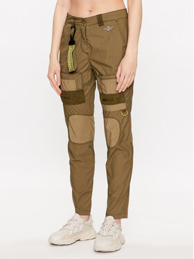 Aeronautica Militare Aeronautica Militare Pantalon en tissu 231PA1532DCT2987 Vert Slim Fit