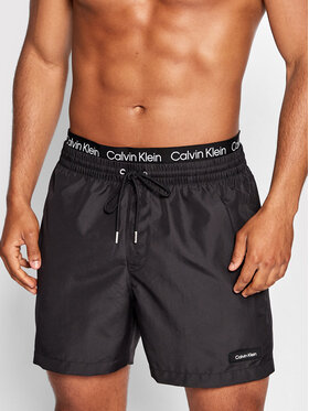 Calvin Klein Swimwear Calvin Klein Swimwear Szorty kąpielowe KM0KM00722 Czarny Regular Fit