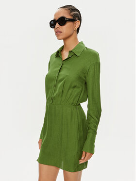Patrizia Pepe Patrizia Pepe Rochie tip cămașă 8A1272/AL65-G163 Verde Regular Fit