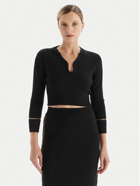 Simona Corsellini Simona Corsellini Pulover A25CPMGE0601 Črna Slim Fit