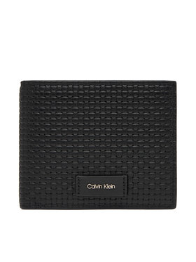 Calvin Klein Calvin Klein Novčanik Embossed Woven Billfold W/ Coin LV04D1125G Crna