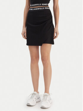 Karl Lagerfeld Jeans Karl Lagerfeld Jeans Mini suknja B1W12022 Crna Regular Fit