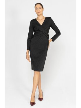 Deni Cler Milano Deni Cler Milano Sukienka koktajlowa W-DC-3462-D5-C6-88-1 Czarny Regular Fit