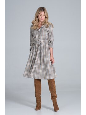 FIGL FIGL Sukienka M838 Szary Regular Fit