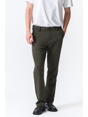 TeeShoppen TeeShoppen Spodnie garniturowe 'Perform Collection' Zielony Regular Fit