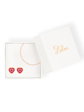 Lilou Lilou Zestaw bransoletka i kolczyki Sweet Złoty