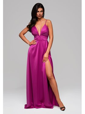 Ombre Ombre Sukienka wieczorowa LA-OM-DLR177 Różowy Regular Fit