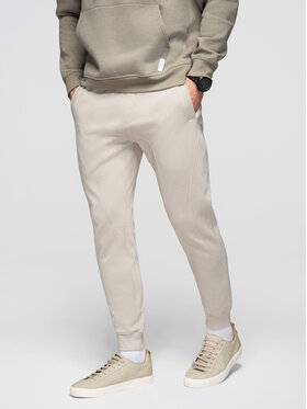 Ombre Ombre Teplákové kalhoty OM-PABS-0305 Světle šedá Regular Fit
