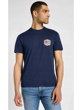 Lee Lee T-Shirt Relaxed Tee Niebieski Relaxed Fit