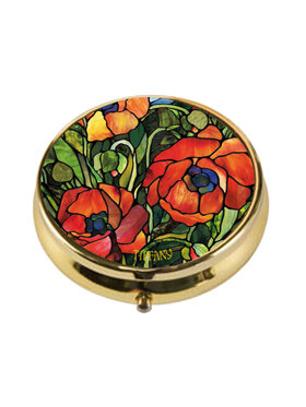 Goebel Goebel Pudełko na leki Tiffany - Oriental Poppy Złoty