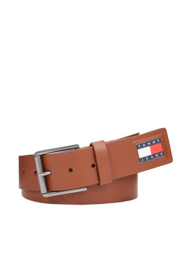 Tommy Jeans Tommy Jeans Pánský pásek Tjm Flag Leather 4.0 AM0AM12340 Hnědá