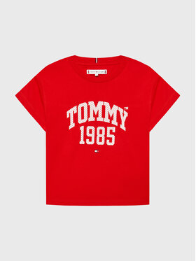 Tommy Hilfiger Tommy Hilfiger Majica Varsity KG0KG07257 D Rdeča Regular Fit