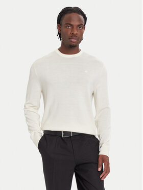 Calvin Klein Calvin Klein Sweter LV04LB305G Écru Regular Fit