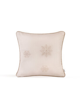Doram design Doram design Poduszka dekoracyjna Beżowa poduszka zimowa Snowflake VIII 45x45 cm Beżowy