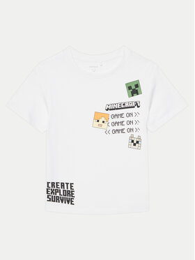 NAME IT NAME IT Tričko Jafar MINECRAFT 13238538 Biela Regular Fit