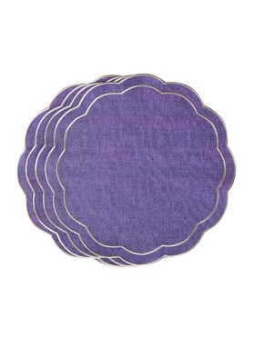 Roseberry Home Roseberry Home Podkładka na stół haftowana Purple Petali Fioletowy