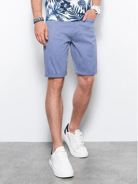 Ombre Ombre Szorty materiałowe OM-SRDS-0103 Niebieski Regular Fit