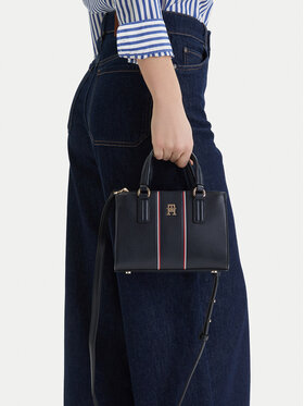 Tommy Hilfiger Tommy Hilfiger Geantă Th Daily Mini Tote Corp AW0AW18642 Bleumarin