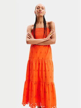 Desigual Desigual Sukienka letnia Malver 24SWVW12 Pomarańczowy Regular Fit