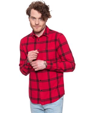 Wrangler Wrangler Camicia LS 1PKT SHIRT Rosso Regular Fit