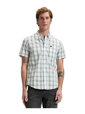Lee Lee Koszula SS BUTTON DOWN Biały Regular Fit