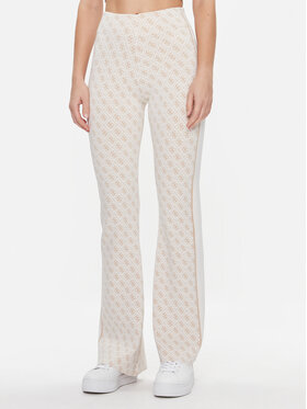 Guess Guess Trikotāžas bikses Lisa W3YB38 Z37K0 Bēšs Regular Fit