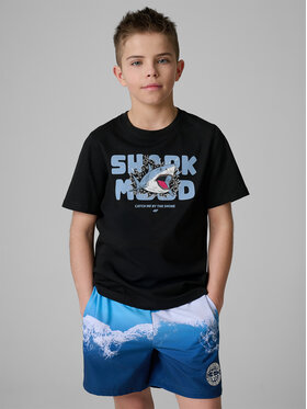 4F 4F T-Shirt WAVE RIDERS CLUB Czarny Regular Fit